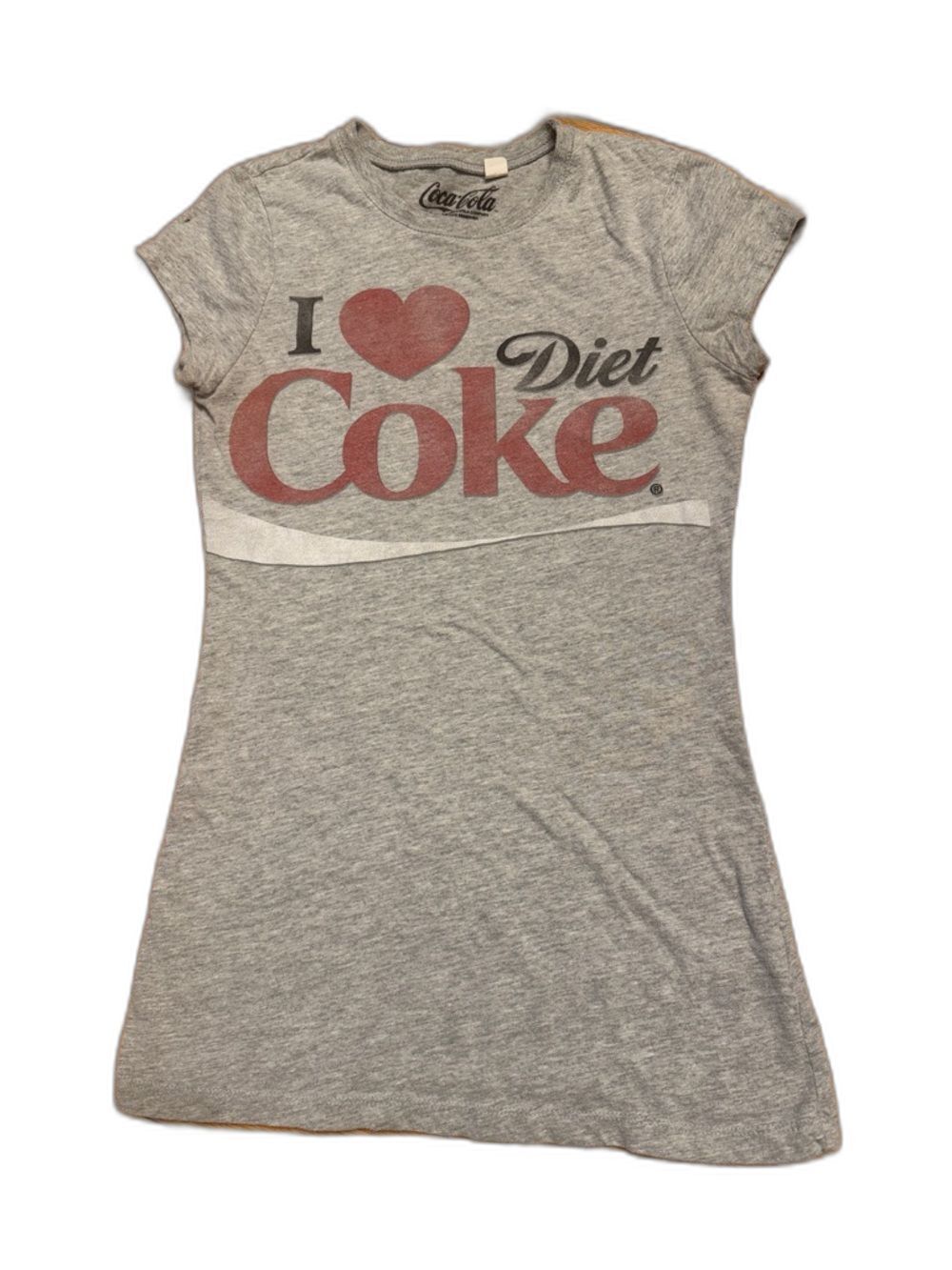Coca-Cola T-shirt Women’s Vintage Y2K Gray Tee with Red Graphic S